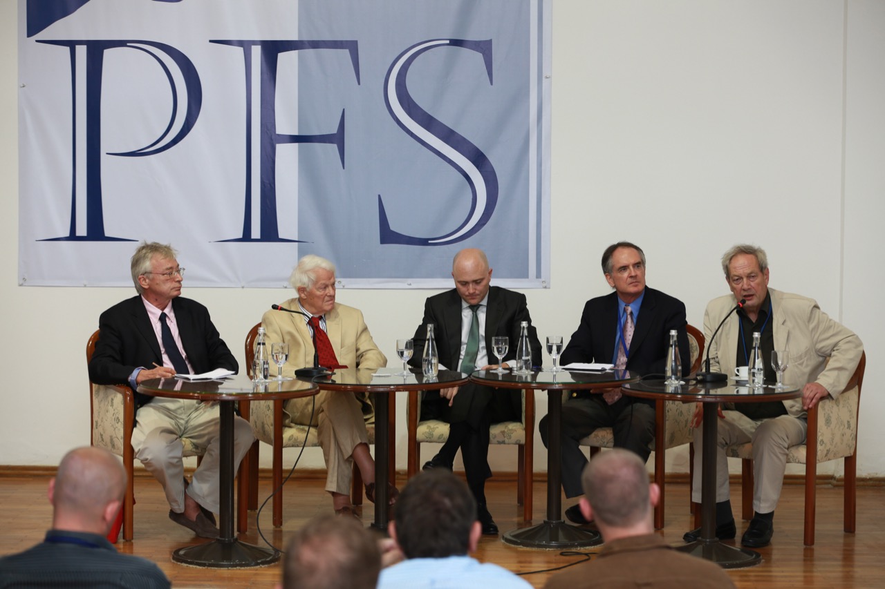 Norman Stone, PFS 2013, with Hans-Hermann Hoppe, Richard Lynn, Stephan Kinsella, and Jared Taylor