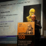Rothbard Porto - Kinsella speaking - Beegarc AI Watercolor rendering